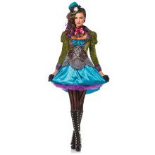 Policolor Mad Hatter Psychedelic Kleid Damenkostüm