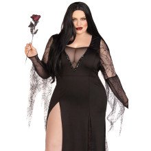 Spider Morticia Plus Size Damenkostüm