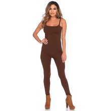 Eleganter Brauner Unitard -Jumpsuit Damenkostüm