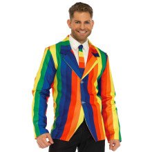 Regenbogenjacke Mit Passender Krawatte Herrenkostüm