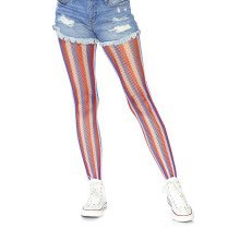 Striped America Netzstrumpfhose