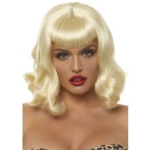 Blonde Einstellbare Retro -Bob -Perücke