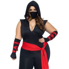 Tödlicher Niedriger Kick Ninja Plus Size Damenkostüm