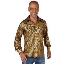 Umwerfendes Disco Shirt In Gold Herren