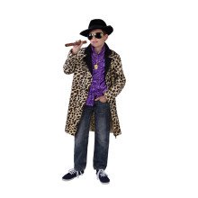 Schrecklich Falscher Gangsterjacke Leopard Jungen