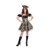 Camouflage Amazone Army Dirndl Ladies Kostüm Damen