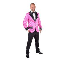 Glitzer Colbert Casino Royal Rosa Herren