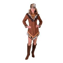 Lady David Crocket Trapper Wild West Damenkostüm