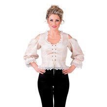 Bustier Bluse Beer Party Pirate Creme Damen