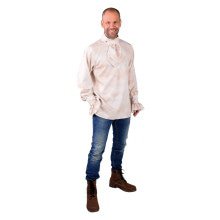 Bluse -Musketen Mit Jabot -Creme Herren