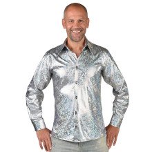 Silber Space Disco Bluse Herren