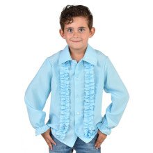 Rüschenbluse Hellblau Jungen