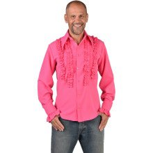 Rouches Shirt Disco Rosa Herren