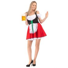 Kurzrote Sexy Bayerische Mabel Dirndl Oktoberfest Beer Tirol Damenkostüm