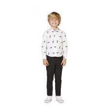 Weiße Schneebedeckte Weihnachtspenguine Bluse Jungen