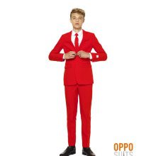 Intensiver Rot Devil Opposuit Teenager Kostüm für Jungen