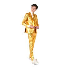 Teen Junges Groovy Solid Discogold Kostüm für Jungen