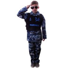 Marinier Paratrooper Kids Kostüm Blau Tarnung Jungen