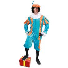 Assistent Von Sinterklaas Piet Turqouise Oranje Pietenpak Unisex Kostüm