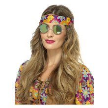 70er Jahre Hippie -Brille Spiegelung