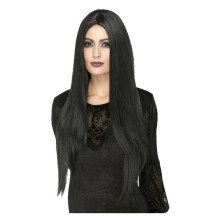 Morticia Black Long Perücke