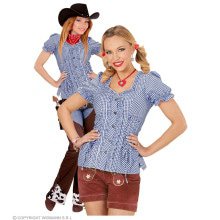 Karierte Bluse Blue / White Cowboy Tirol Damen