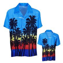 Karibischer Sonnenaufgang Hawaiishirt Palm Beach Herren