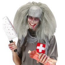 Wild Professor Perücke, Nackter Kopf Mit Haaren Zombie