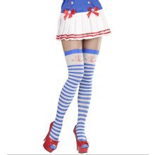 Blau-Weiße Kniesocken Sailor Mädchen