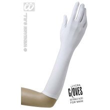 Handschuhe Lycra 37 Zentimeter Weiß