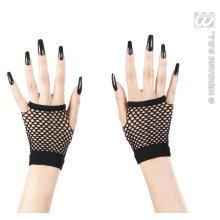 Fingerlose Schwarze Netzhandschuhe