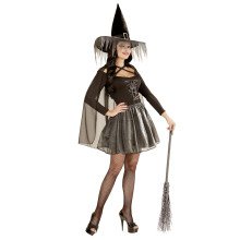 Witchita Glänzende Witch Silber Frau Kostüm Damen