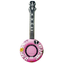 Aufblasbares Banjo 100 Zentimeter Rosa Blumenkraft