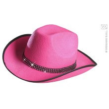 Cowboyhut Rosa Mit Strasssteinen