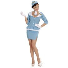 Pan-Am Retro Stewardess Frau Kostüm Damen