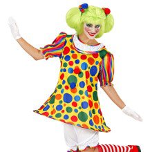 Fröhliche Clown -Mädchen Kostümfrau Damen