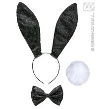 Kleiderset Bunny Glitter Schwarz