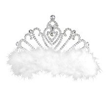 Prinzessinnen Tiara Mit Weißem Marabou