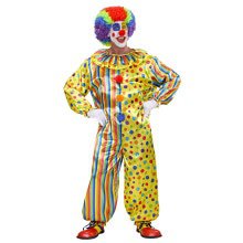 Mehrfarbiger Clown -Overall -Kostüm für Erwachsene Unisex Kostüm