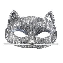 Ms Purrr Eye Mask Cat Mit Silbernen Edelsteinen