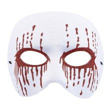 Mask Psychopath Weiß Mit Blutenden Augen Blutiger Pierrot