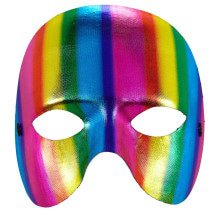 Extravagante Augenmaske Regenbogenkinloos Metallic