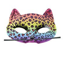 Bunte Augenmaske Leopard Rainbow