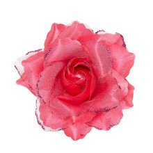 Tropical Hair Clip Rosa Rose Mit Glitzer