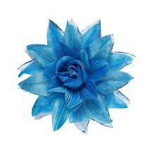 Tropische Haarclipblume Mit Glitzer, Azurblau