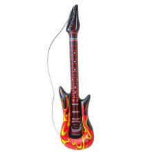 Rocker Inblasbare Gitarre Mit Flammen, 105 Cm