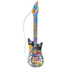 Hippie Aufblasbare Gitarren Groovy 105 Zentimeter