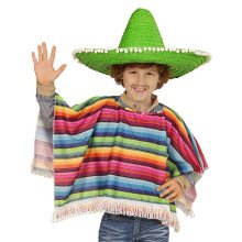 Hola Hombre Mexikanisches Poncho -Kind Kostüm für Kinder