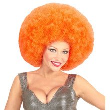 Seelendiva -Perücke, Afro Extra Großer Orange