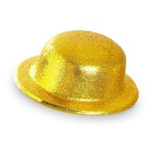 Showmaster Glitter Bowler Hut, Gold